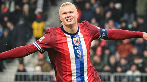 At just 24 years old, Erling Haaland became the top scorer for Norway in international men's football. Image | FIFA