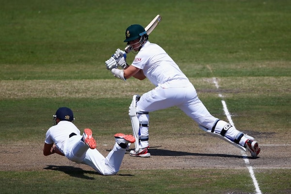 The fielder must stay stationary if his/her shadow is falling on the pitch. Image | ICC on X