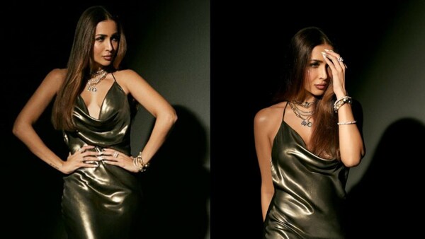 Malaika Arora looks very hot in this golden gown.