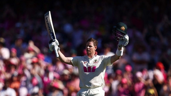 Steve Smith after his 37th Test ton. He is now the second highest run scorer in Ashes history, only behind Sir Don Bradman.