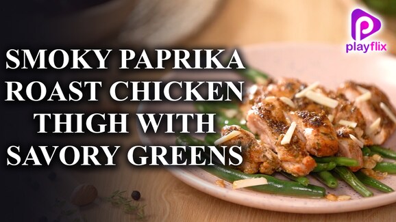 Smoky Paprika Roast Chicken Thigh with Savory Greens
