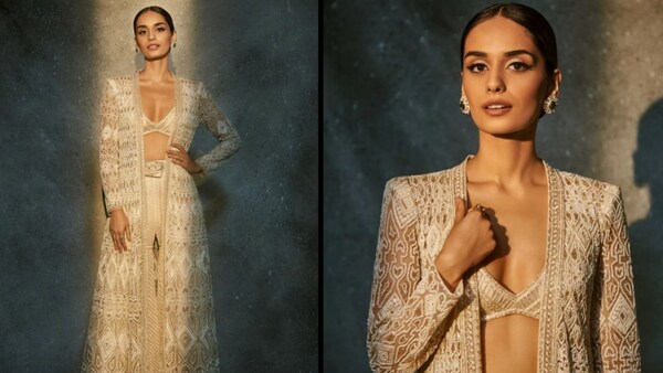 Manushi Chhillar looks sexy in the beige outfit