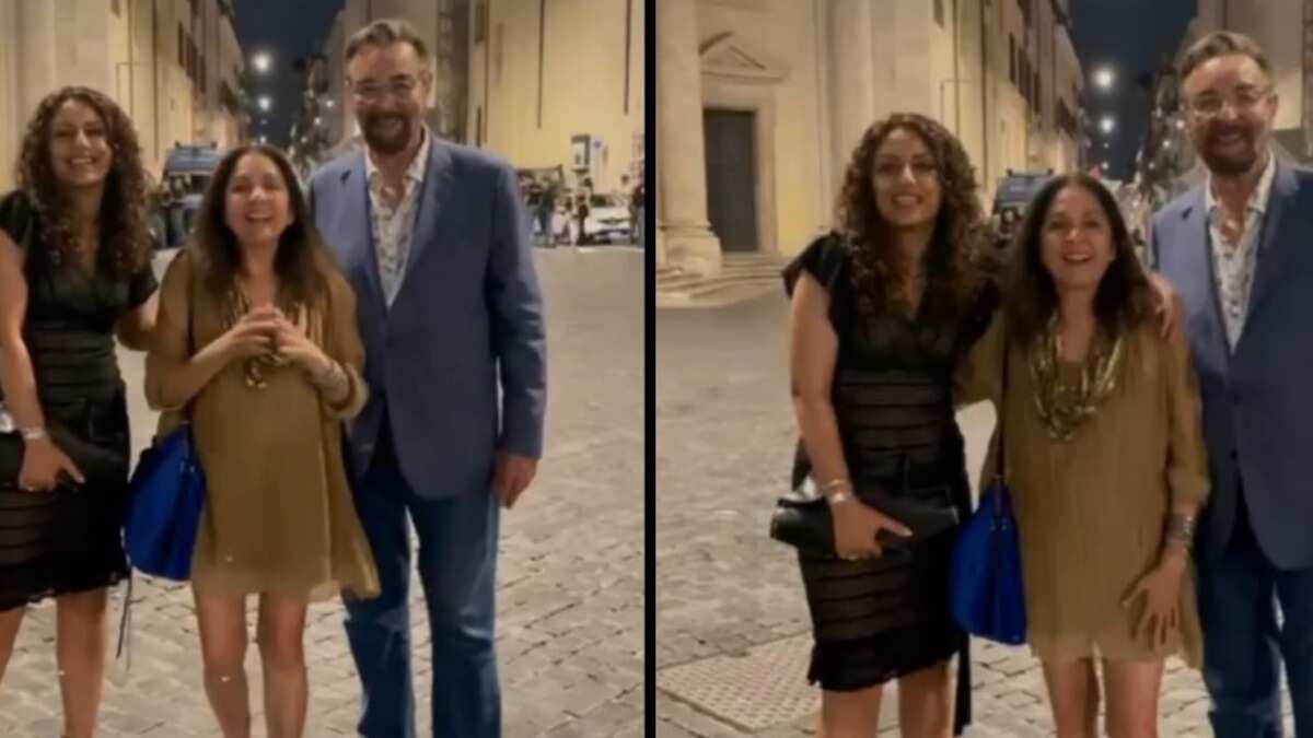 Neena Gupta with Kabir Bedi and his wife Parveen