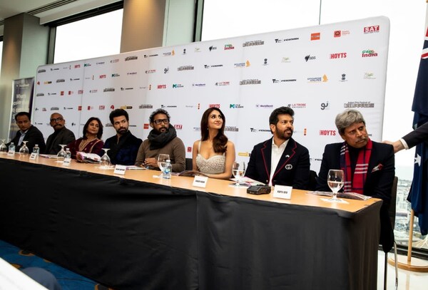 Panel of Indian celebrities at the event
