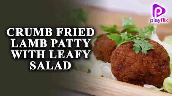 Crumb Fried Lamb Patty With Leafy Salad