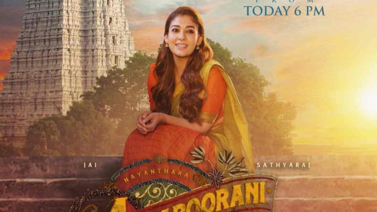 Annapoorani: New poster of Nayanthara features her in a happy mode, first single to be out in the evening