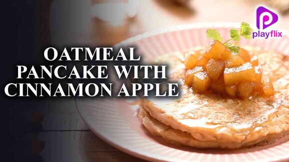 Oatmeal Pancake With Cinnamon Apple