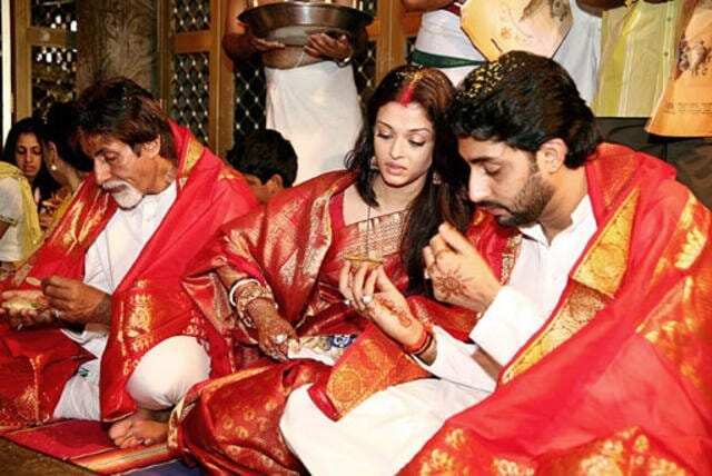  The newly weds with Amitabh Bachchan