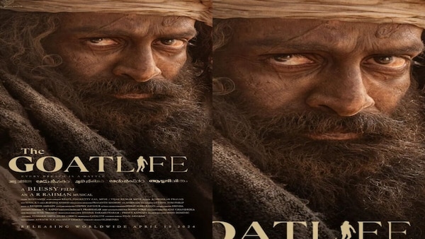 Aadujeevitham first-look poster – Prabhas unveils Prithviraj Sukumaran's gritty look from epic survival drama