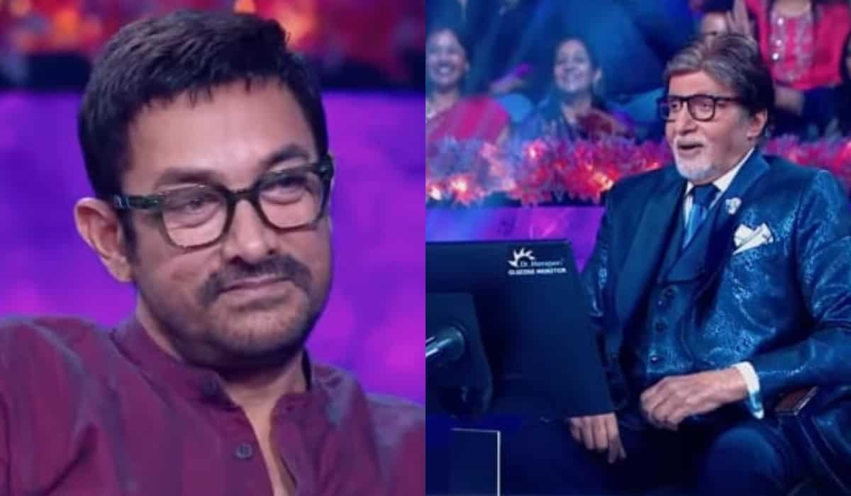 KBC 16: Aamir Khan's reaction to Amitabh Bachchan singing Rang Barse is too good to miss | Watch