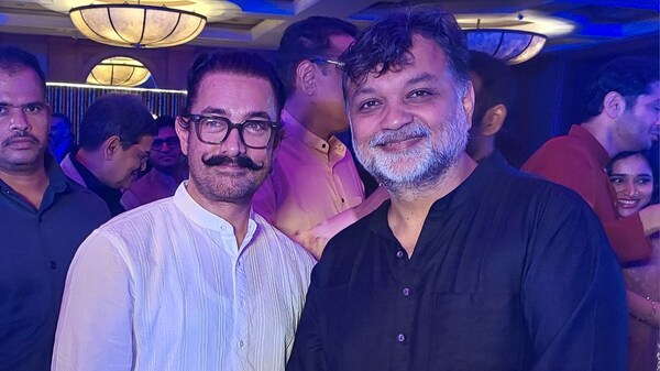 Madhu Mantena-Ira Trivedi’s reception: Director Srijit Mukherji meets Aamir Khan, soaks in nostalgia