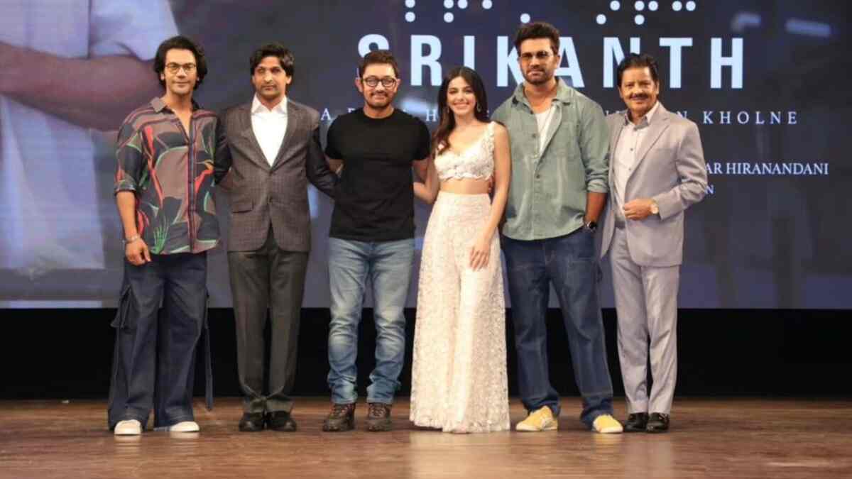 Aamir Khan couldn’t stop clapping, Rajkummar Rao kept happily singing Papa Kehte Hain at Srikanth song launch – Watch