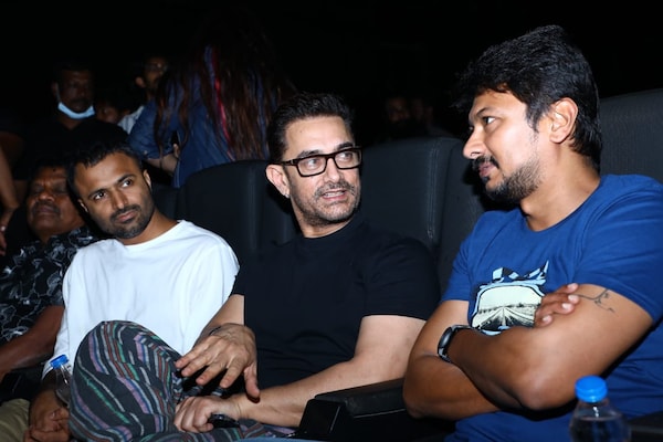 Aamir Khan seen with Udhayanidhi Stalin/Twitter