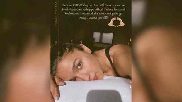 Alia Bhatt shares selfie after 'another great day’ at set of Heart of Stone; also expresses gratitude for response to Brahmastra trailer