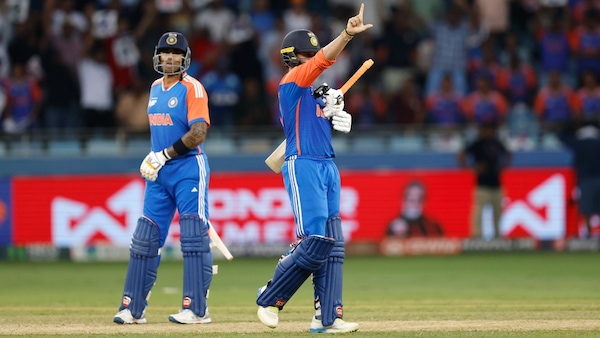 Abhishek Sharma celebrating his third fifty of Asia Cup 2025. Image | BCCI on X