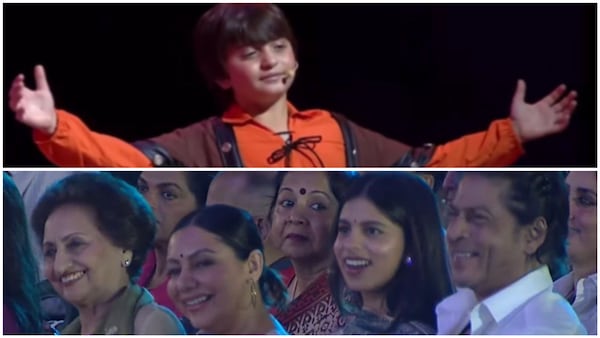 AbRam performs the iconic Shah Rukh Khan pose at his school – Here’s how SRK, Gauri Khan, Suhana Khan reacted to it