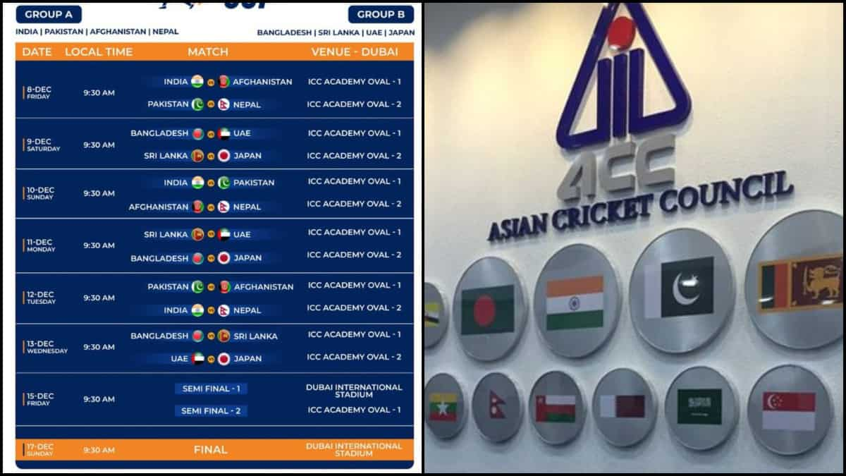 ACC Men's U19 Asia Cup 2023 India to play Pakistan in Group A, Japan