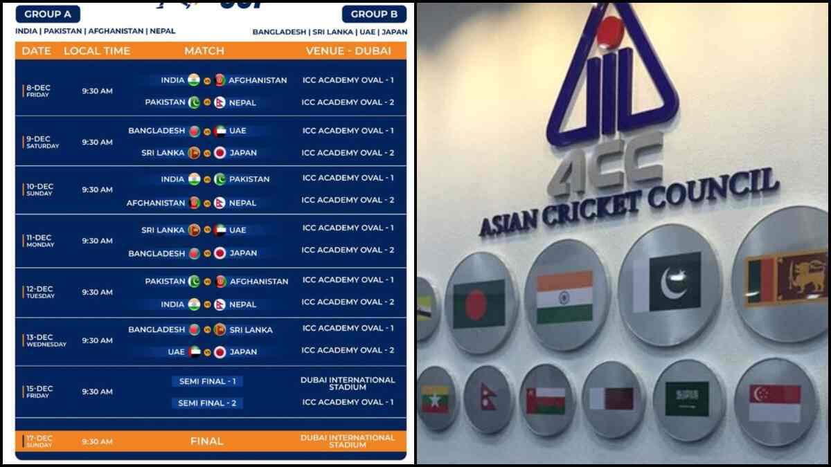 ACC Men's U19 Asia Cup 2023: India to play Pakistan in Group A, Japan added in Group B