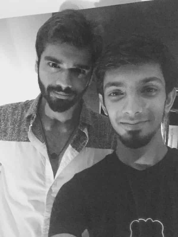 Actor Hrishikesh and music director Anirudh Ravichander/Twitter