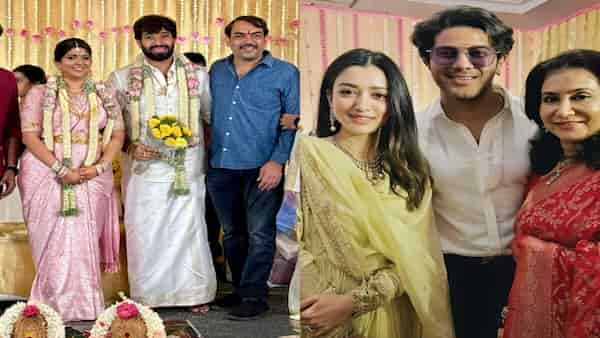 In pics: Dulquer Salmaan, Mani Ratnam attend Mark Antony director Adhik Ravichandran's wedding