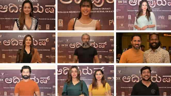 Adipurush Kannada celebrity show: Sandalwood stars make a beeline to watch Prabhas as Ram