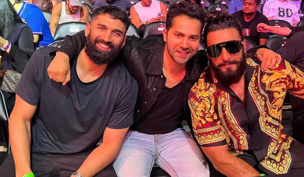 Varun Dhawan enjoys fun 'boys knight' with Ranveer Singh and Aditya Roy Kapur at UFC match in Abu Dhabi; fans are all hearts