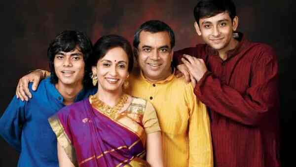 Aditya with Paresh Rawal, Swaroop Sampat and Aniruddh Rawal