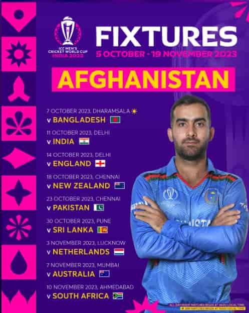 Afghanistan fixtures