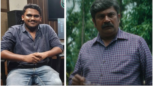 Janardhan Chikanna (left) and Rangayana Raghu in a still from Agnyathavasi