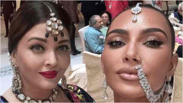 Kim Kardashian takes social media by storm as she shares a selfie with 'Queen' Aishwarya Rai Bachchan