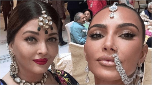 Kim Kardashian takes social media by storm as she shares a selfie with 'Queen' Aishwarya Rai Bachchan