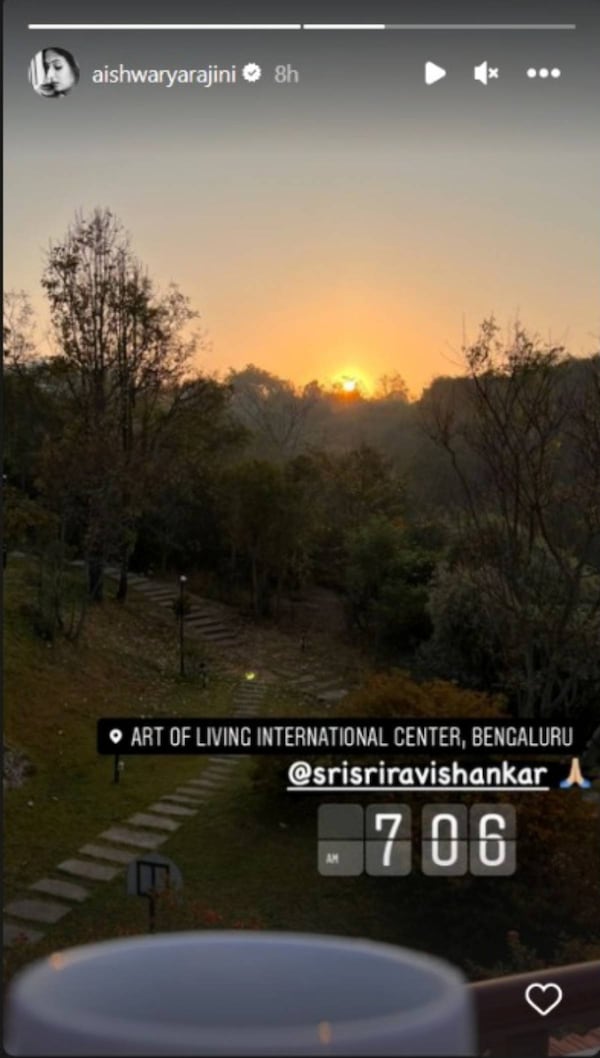 Aishwarya Rajinikanth's Instagram story.