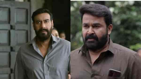 Ajay Devgn and Mohanla in the Hindi and Malayalam version of Drishyam 2