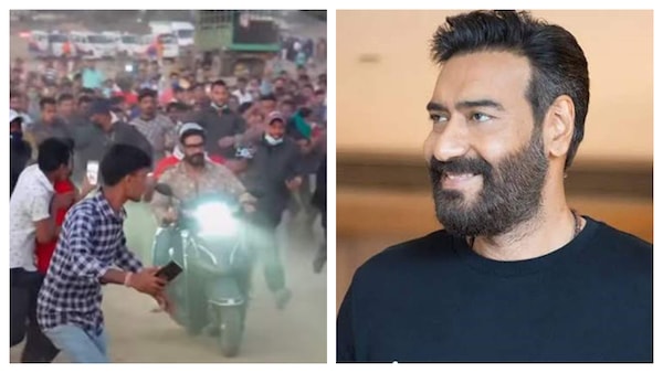 Watch: Ajay Devgn chased by a mob on Bholaa sets, clarifies about the missing helmet