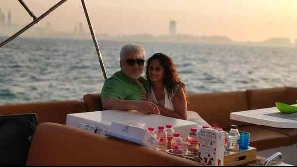 Ajith and Shalini in Dubai