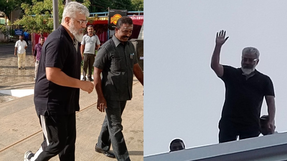 Valimai actor Ajith gets stuck for hours at Trichy Rifle Club after fans gather en masse; climbs up the terrace to greet his fans