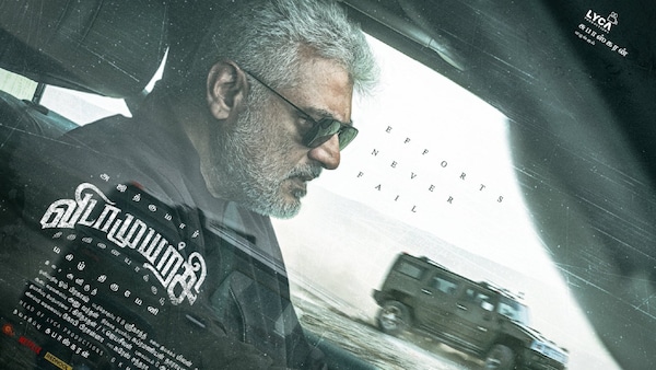 Ajith Kumar in VidaaMuyarchi second look poster.