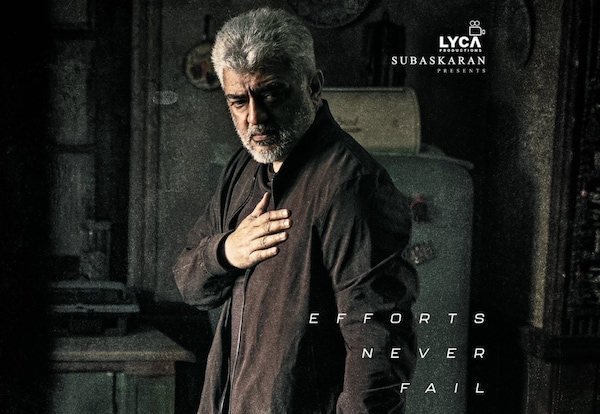 Ajith Kumar in VidaaMuyarchi second look poster.