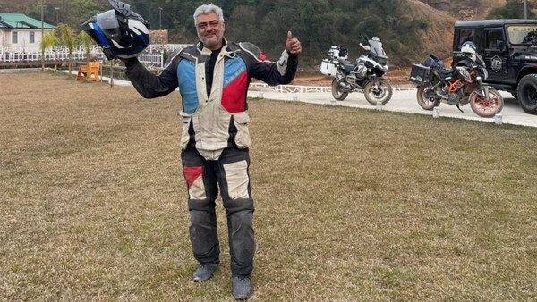Thunivu star Ajith completes the first leg of his World Tour on his bike