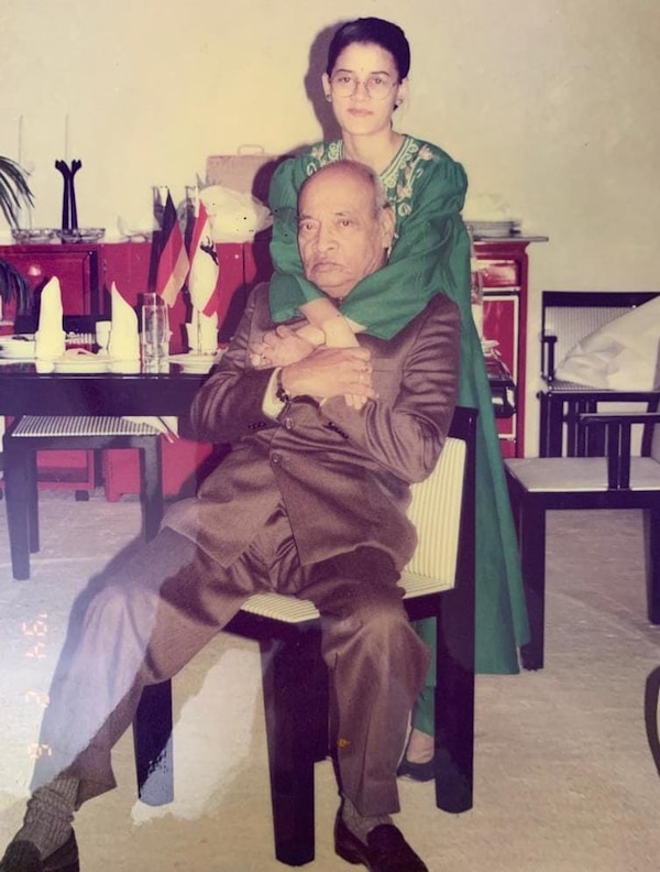 Ajitha with PV Narasimha Rao