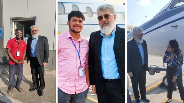 Ajith heads to Hyderabad for Vinoth, Boney's AK 61; pics of the star go viral on social media