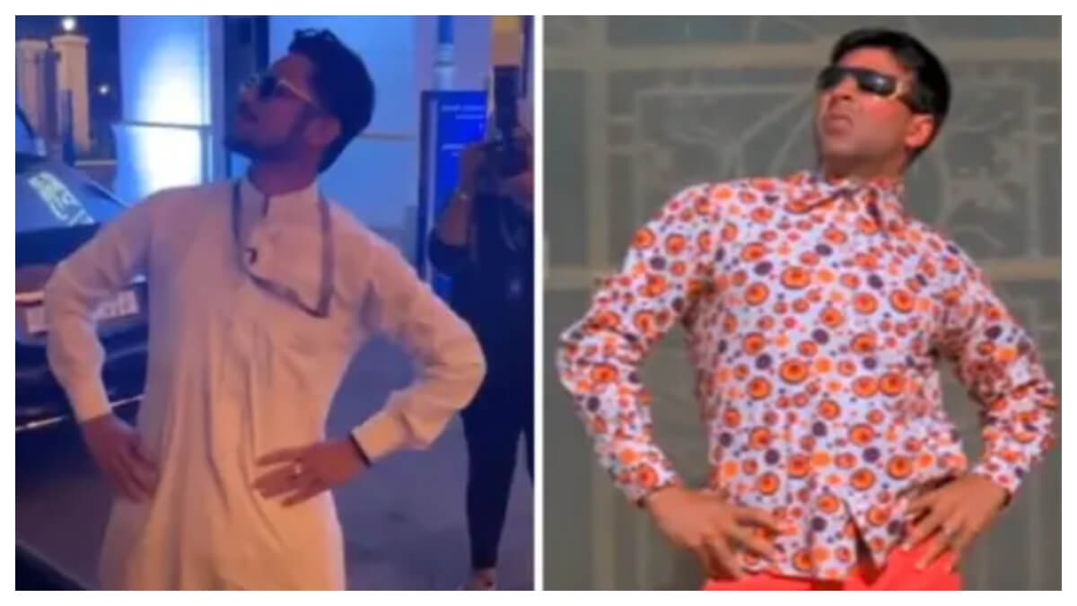 Akshay Kumar reacts as his fan strikes the viral ‘Phir Hera Pheri’ pose