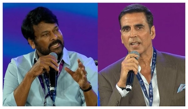 Akshay Kumar hosts Chiranjeevi at Waves Summit