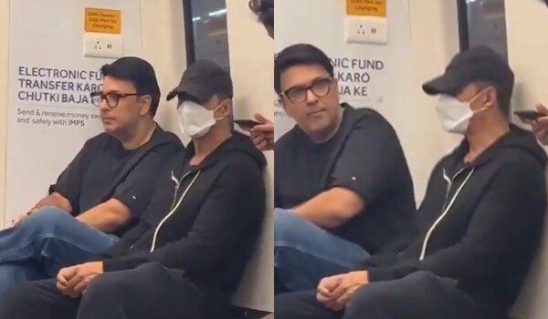 Akshay Kumar takes a Mumbai Metro ride with producer Dinesh Vijan