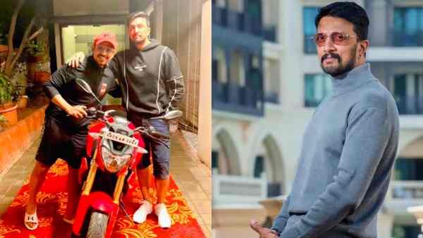 #HBDKicchaSudeep: Vikrant Rona star gifts Akul Balaji a swanky BMW bike on his own birthday!