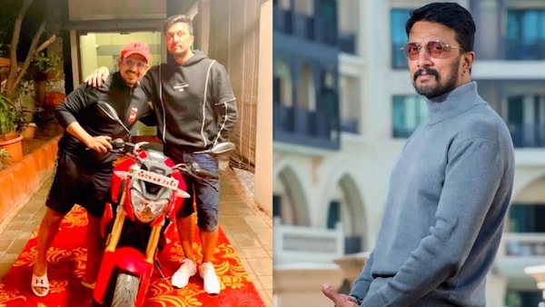 #HBDKicchaSudeep: Vikrant Rona star gifts Akul Balaji a swanky BMW bike on his own birthday!