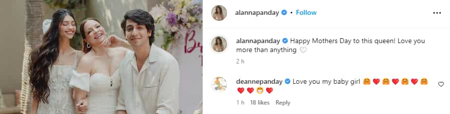 Alanna Panday's Mothers' Day special post