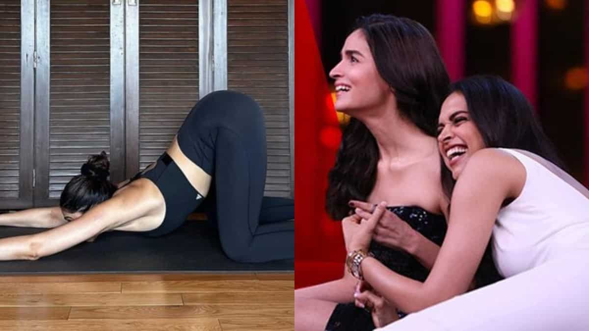Deepika Padukone shows off insane yoga poses in trendy athleisure; Ranveer  Singh reacts | Filmfare.com