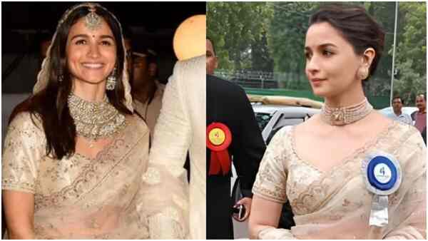 Alia Bhatt repeats her Sabyasachi wedding saree for National Film Awards ceremony