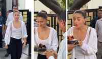 WATCH: Alia Bhatt celebrates her birthday with media personnel and fans; the name on the birthday cake takes her by surprise!